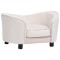 Canapea pentru caini crem 69x49x40 cm, plus/piele ecologica