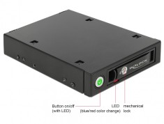 Rack mobil 3.5&quot; pentru 1 x 2.5&quot; U.2 NVMe SSD sau HDD/SSD SATA/SAS, Delock 47232