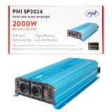 Cumpara ieftin Aproape nou: Invertor de tensiune PNI SP2024 alimentare 24V iesire 230V 2000W sinus