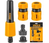 Accesorii furtun stropit 1/2&quot; cu adaptor 3/4&quot;, set 5 piese, INGCO HHCS05122