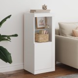 Servantă cu lumini LED, alb, 41x37x100 cm