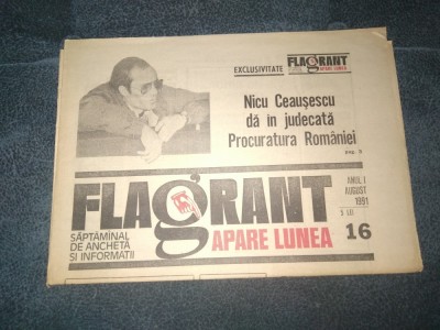 REVISTA FLAGRANT 16 AUGUST 1991 foto