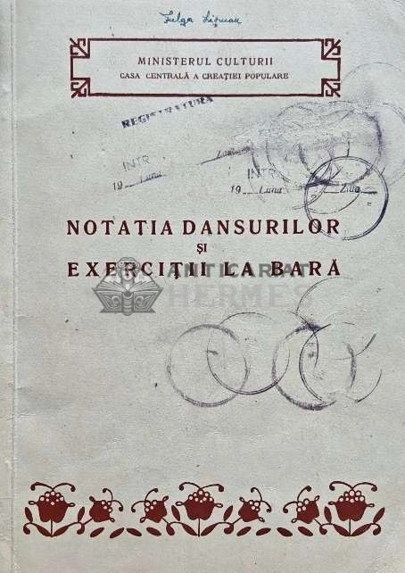 Notatia dansurilor si exercitii la bara - 1956 (AP60)