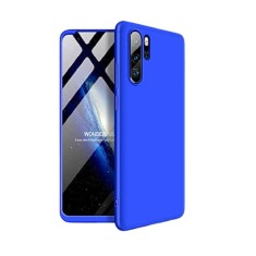Husa protectie 360 fata + spate + folie silicon Huawei P30 Pro , Albastru