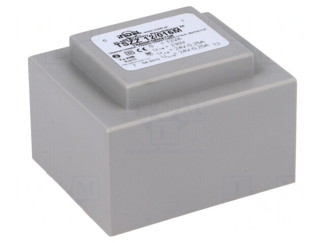 Transformator &icirc;ncapsulat 12VA 230V AC 24V 250mA PCB