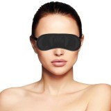 Mască DARKNESS Straight Black Soft Mask, pentru jocuri erotice &icirc;n cuplu, din satin, cu bandă elastică reglabilă, negru