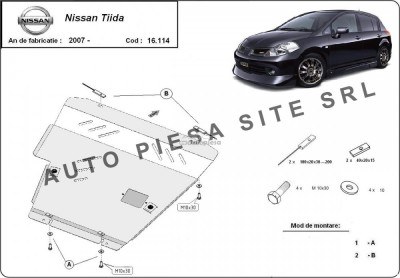 Scut metalic motor Nissan Tiida fabricat incepand cu 2007 APS-16,114 foto