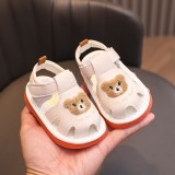 Cumpara ieftin Sandalute ivoire cu piuitoare - Bear family (Marime Disponibila: Marimea 20)