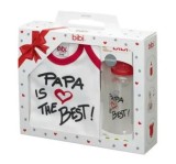 Set cadou Bibi "papa", biberon polipropilena + body