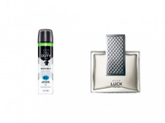 Set 2 buc. Avon Apa de toaleta Avon Luck pentru El 75 ml si Deodorant spray On Duty Invisible pentru El 75 ml foto