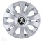Set 4 Capace Roti Autohelix MSA&reg; potrivite jantelor de 16 inch, Compatibil Cu Peugeot, model Top Gray