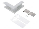 Conector aluminiu anodat 270&deg; argintiu VARIO30-07