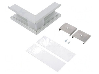 Conector aluminiu anodat 270&amp;deg; argintiu VARIO30-07 foto