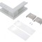 Conector aluminiu anodat 270&deg; argintiu VARIO30-07