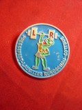 Insigna LR Festivalul Presei -Lausitzer-Rundschau-Cottibus Germania , d=3cm