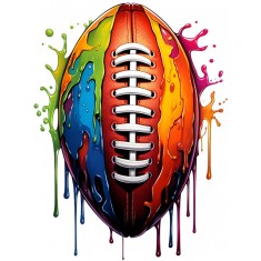 Sticker decorativ, Mingie Rugby, Portocaliu, 80 cm, 1335STK-1