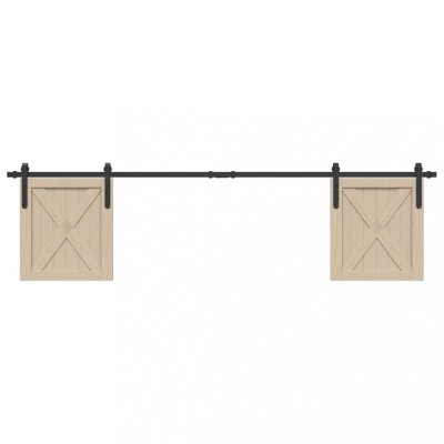vidaXL Set uși glisante pentru dulap 200 cm oțel carbon 4009667 foto