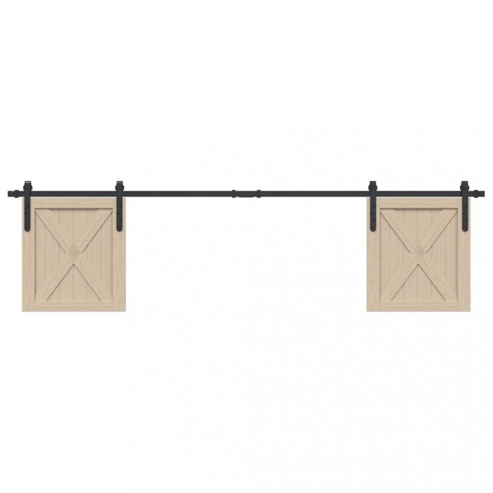 vidaXL Set uși glisante pentru dulap 200 cm oțel carbon 4009667