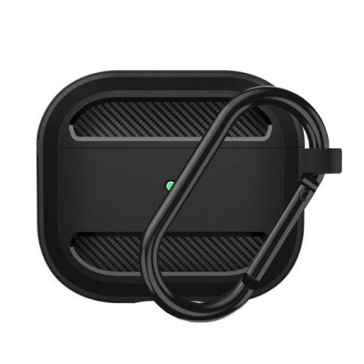 Husa pentru AirPods 3 - Techsuit Carbon Silicone - Black foto
