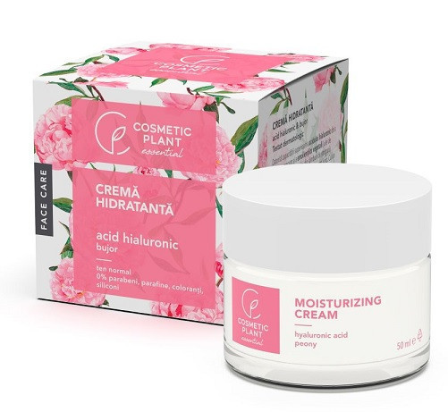 Crema hidratanta delicata cu acid hialuronic si bujor 50ml cosmetic plant