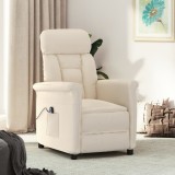 VidaXL Fotoliu rabatabil electric, bej, microfibră 3124575