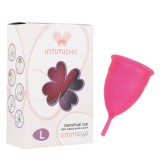 Cupă menstruală INTIMICHIC Intimicup, din silicon medical, protecție p&acirc;nă la 12 ore, mărime L, roz
