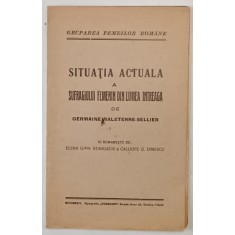 SITUATIA ACTUALA A SUFRAGIULUI FEMININ DIN LUMEA INTREAGA de GERMAINE MALATERRE-SELLIER