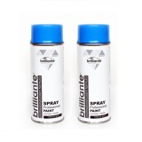 Vopsea Spray Brilliante Albastru Azur RAL 5015, 2 x 400ml. Vopsea acrilica suprafete multiple: metal, lemn, piatra, plastic