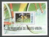 Haute Volta 1980 Sport, Cycling, perf. sheet, used R.054, Stampilat