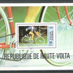 Haute Volta 1980 Sport, Cycling, perf. sheet, used R.054