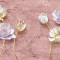 Fototapet autocolant Flori albe si mov, 200 x 150 cm
