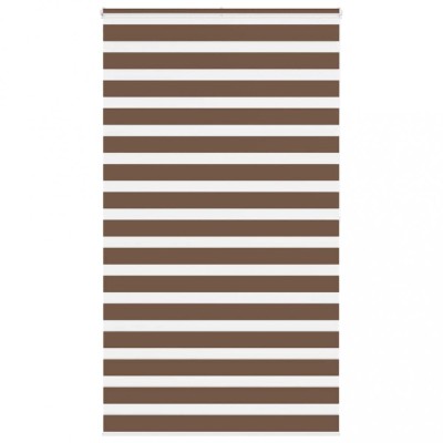 Jaluzea tip zebra maro lățime țesătură 115,9 cm poliester foto