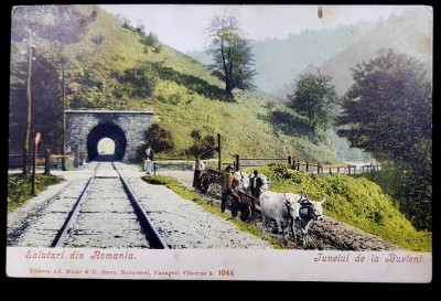 Salutari din Romania, Tunelul de la Busteni - CP ilustrata Clasica foto
