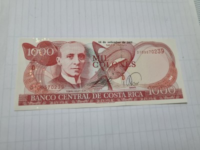 bancnota costa rica 1000 c 2005 foto