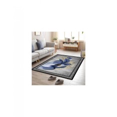 Covor de camera cu model de pene albastre 120x180cm
