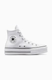 Converse teniși de piele femei, culoarea alb