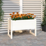 Jardinieră, alb, 78x40x52 cm, lemn masiv de pin, vidaXL