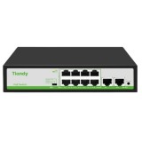 Switch Tiandy, 8 porturi PoE, 2 porturi RJ45, 90W, 5.6Gbps, protectie supratensiune SafetyGuard Surveillance