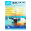 Bloc Desen/Pictura Canvas A3, Robentoys, 280g, 10 Coli - Panza Bumbac, Grund Acrilic, Ideal Ulei/Acrilic