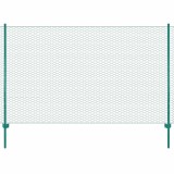 Gossi gard din plasa de sarma cu stalpi, verde, 25 x 2 m, otel