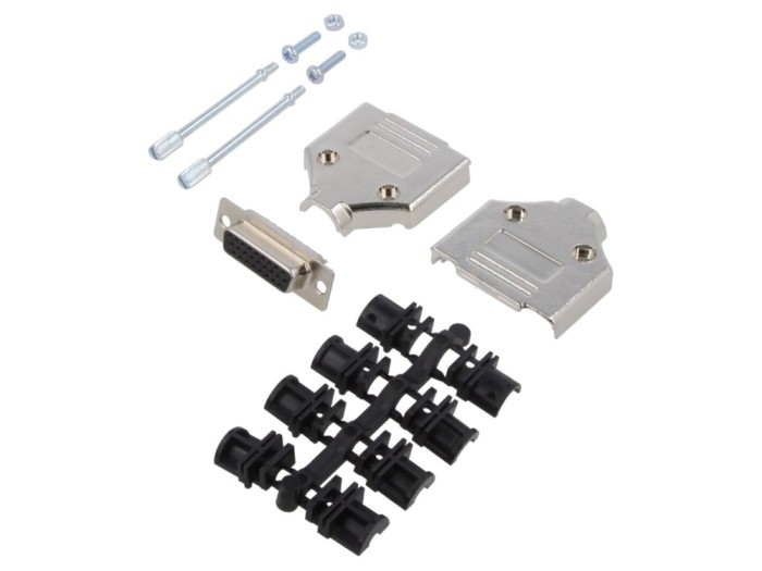Conector D-Sub HD mamă 26 pini, pe cablu