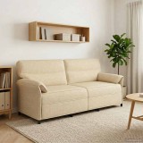 vidaXL Canapea 100% poliester, cadru din metal, MDF, placaj 42033918