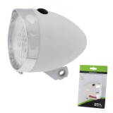 Far Bicicleta Clasic 3 LED Alb, Baterii AAA, Finisaj Opac