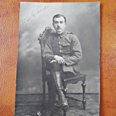 Fotografie tip Carte Postala, militar 1923, circulata