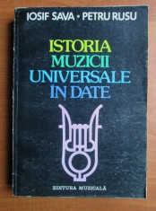 ISTORIA MUZICII UNIVERSALE IN DATE - IOSIF SAVA foto