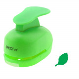 Perforator DACO Hobby, Model Frunza, Plastic/Metal, Diametru 1.8 cm, Verde, Perforatoare Lucru Manual, Perforatoare Activitati Creative, Perforatoare