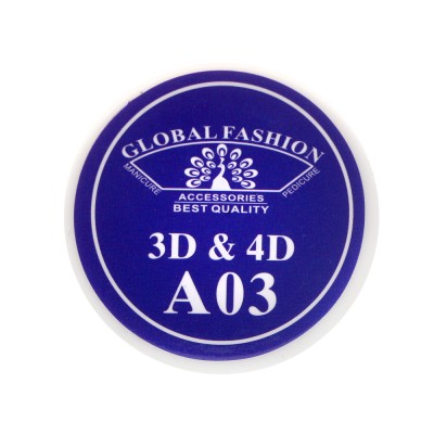 Gel UV 4D plastilina, gel plastart, Global Fashion, A03, 7g, albastru inchis foto