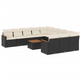 Cumpara ieftin Patio Sofa Set 9-Locuri Black and Cream