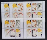 TUVA-Pictura,fluturi,insecte,plante....5 x 1 M/Sh**( Colite )TR 20A, Europa, Fauna