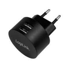 ALIMENTATOR retea 220V LOGILINK, universal, 2 x USB-A, maxim 2.1A, 10.5W, suport OCP/OVP/OHP/SCP, negru, &amp;quot;PA0218&amp;quot; (timbru verde 0.18 lei)